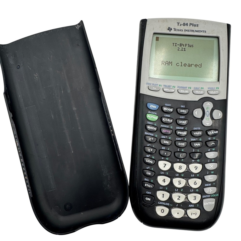 Texas Instruments TI-84 Plus Graphing Calculator w/ Cover Tested Working